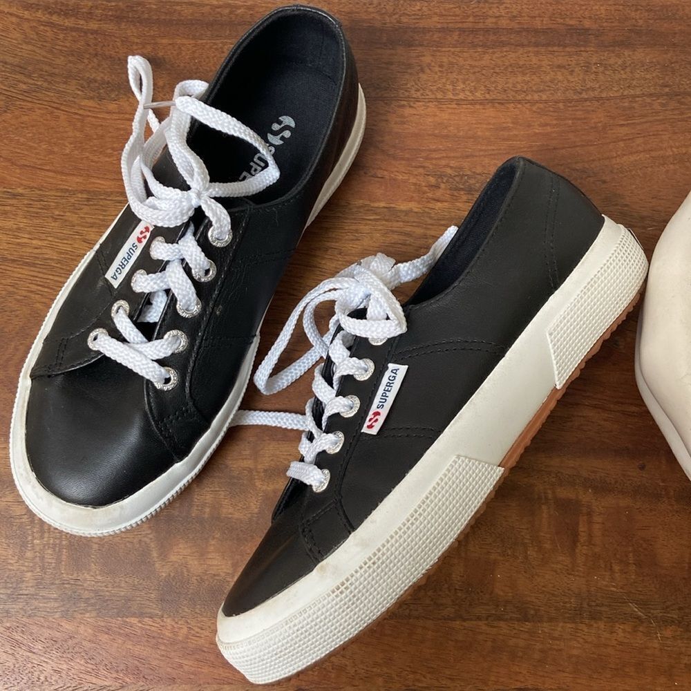 Superga Black Leather Sneakers - Picture 10 of 10